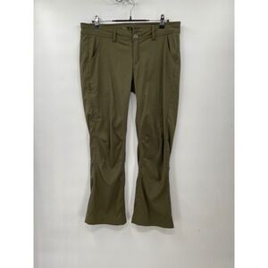Prana Olive‎ Green Pants Womens Size 10 Short Inseam Convertible Hiking Outdoor